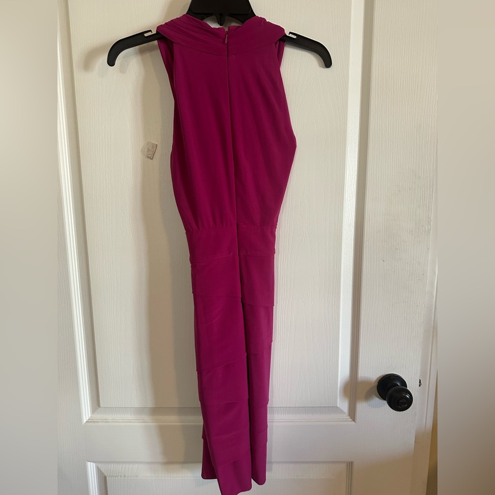 NWT White House Black Market Instantly Slimming Twist Neck Dress Size 00 prom - Picture 4 of 6